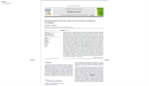 Nutritional aspects of non-prey foods in the life histories of predaceous Coccinellidae